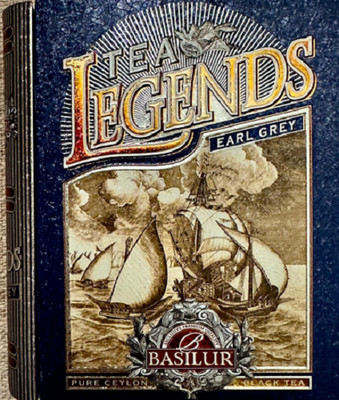 Rare Basilur Tea Legends Metal Book Tin Empty Collectible Storage Box 2022