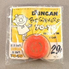 1960s Vintage Duncan Beginners No. 44 Wooden Toy Yo-Yo &ndash; MIP Sealed