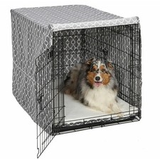 NEW!! Midwest QuietTime Defender Covella Dog Crate Cover Gray Medium