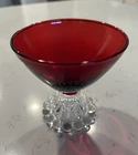 Vintage Anchor Hocking Berwick Boopie Dessert Sherbet 3.5” Red Glasse