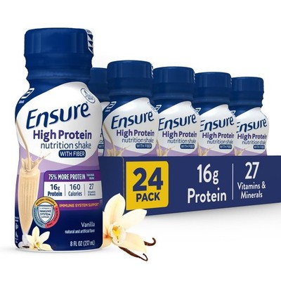 Ensure High Protein Bottled Vanilla Nutrition 8 Fl Oz (Pack of 24),
