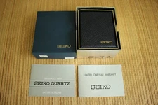 NICE OLD STOCK VINTAGE SEIKO WATCH DISPLAY STORAGE BOX CASE ALL MODELS + GOODIES
