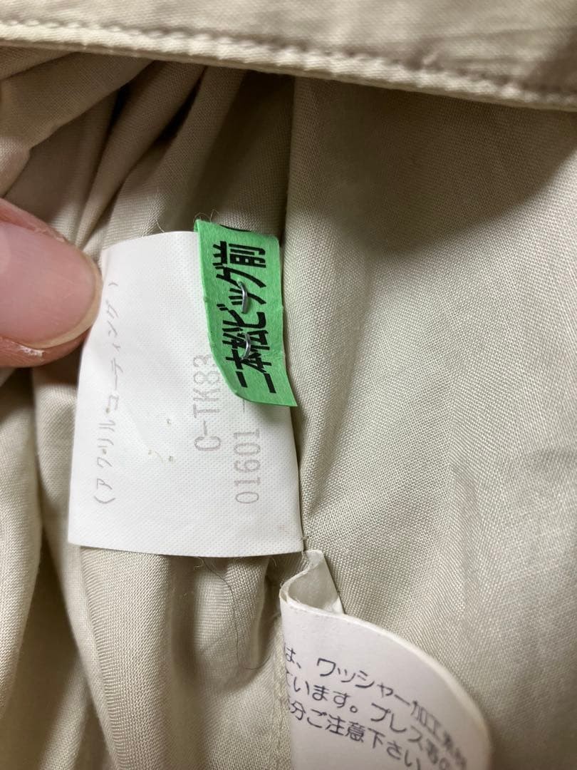 Burberrys Trench Coat Cotton With Buttons Size L For Women thumbnail 12