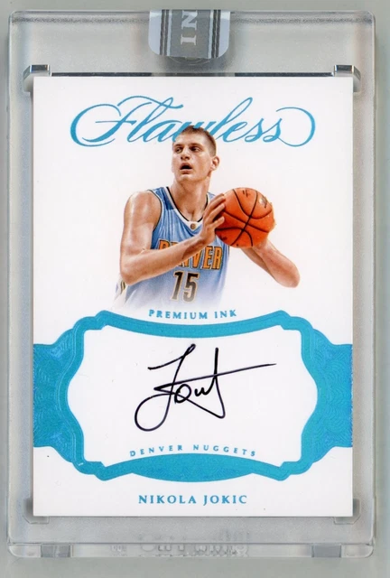 2016-17 Panini Flawless Nikola Jokic 1/1 Auto PREMIUM INK Denver Nuggets
