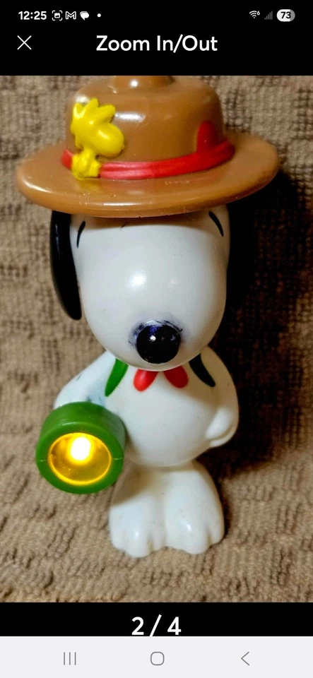 Peants McDonald's Snoopy Beagle Scout falta mochila roja y no funciona. 3 oz Foto 2 de 4