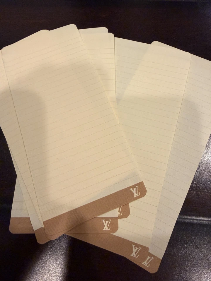 Louis Vuitton Monograma Lona Bolsillo Agenda Cubierta con Raro Papel LV Usado en Excelente Condición Foto 2 de 4