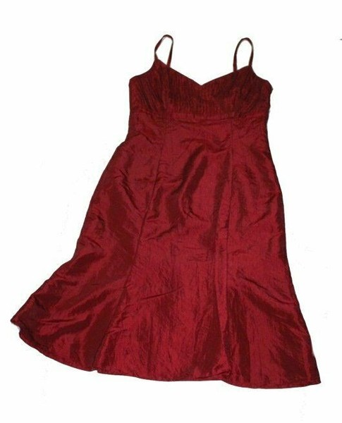 Traumhaftes Abendkleid Kleid Party Rot Weinrot Hagemeyer Gr. 36 38 Neu-image
