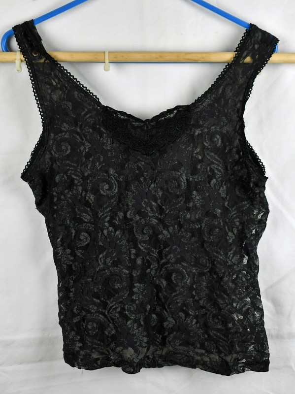 Cinema Etoile Camisole Black Lace Tank Top Size Medium
