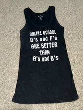 Active My Basic Tee Unlike School Shirt Women Size Medium Black