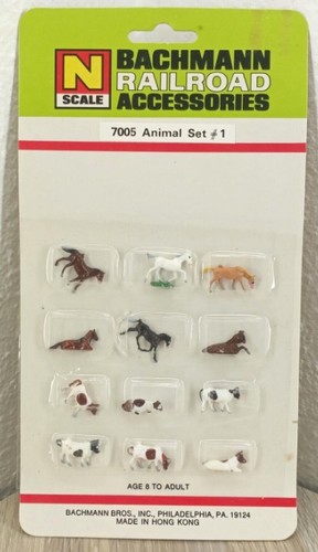 Juego de animales surtidos escala N Bachmann 7005 #1 (paquete de 12) | Zustand: New