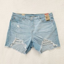 Levi's Women's 501 Original High-Rise Distressed Denim Shorts 18W