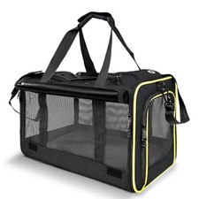 Cat Carriers for Large Cats 20 lbs Soft Pet Carrier for Small Black-Yellow