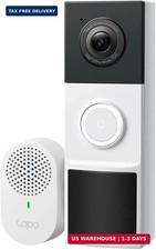 Tapo 2K Wireless Smart Video Doorbell w/Chime, 160  Ultra-Wide View, D210