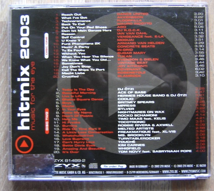 2CD hitmix 2003 - music for the eye - Bild 2 von 2