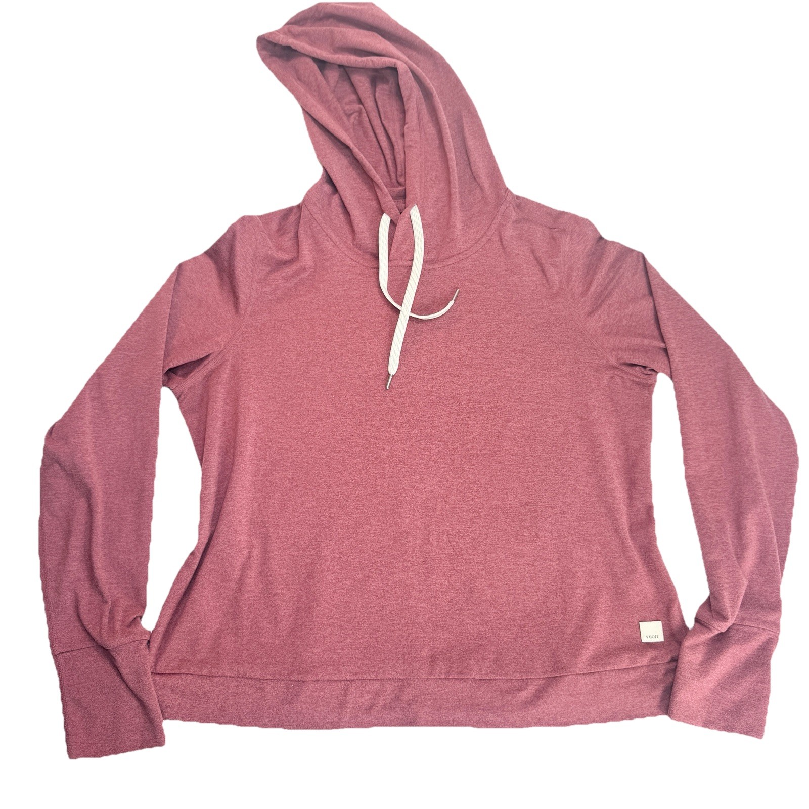 Vuori Hoodie Womens Medium Red Halo Essential Pullover Relaxed Crop VW226
