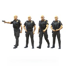 Diorama 1:18 Polizeifiguren-Modell Stadtgarage Werkstatt Szene Requisiten Modell