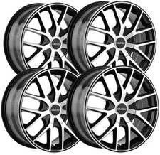 Set Of 4 Touren Tr60 18x8 5x1005x4.5 40mm Blackmachined Wheels Rims