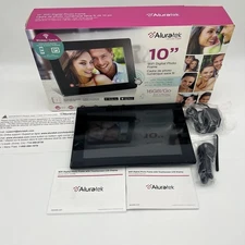 Aluratek 10" WiFi Digital Photo Frame Touchscreen LCD 16GB Built-In Memory