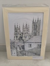 Hubert Pragnell Canterbury Cathedral From The Roof Tops Original