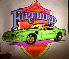 PONTIAC FIREBIRD VINTAGE 1970's MUSCLE CAR IRON ON TRANSFER NICE, B-9