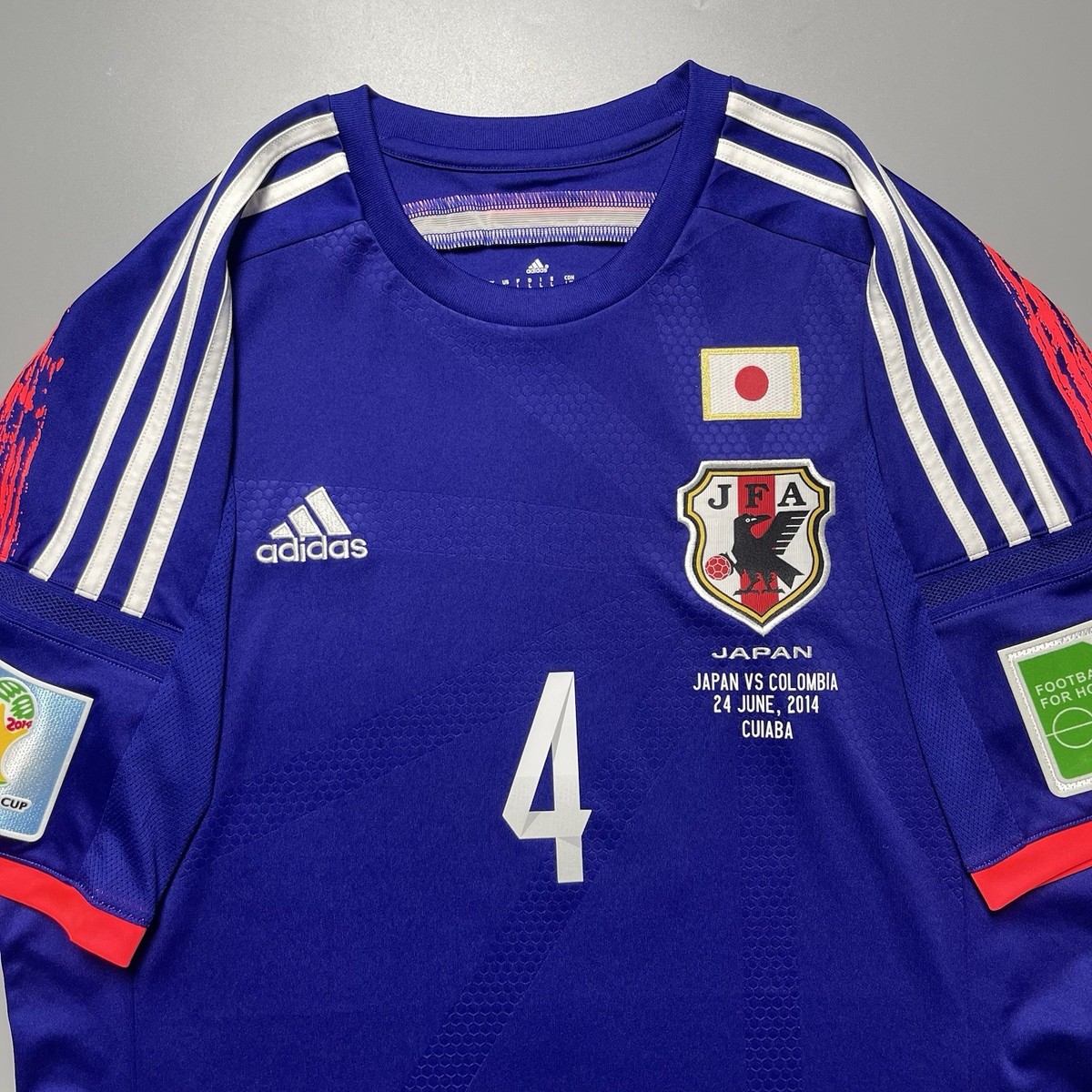 JAPAN ADIDAS 2014 WORLD CUP FOOTBALL SOCCER HOME JERSEY #4 HONDA