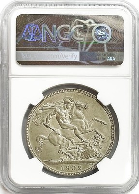 1902 MATTE PROOF GREAT BRITAIN 1 CROWN KING EDWARD VII COIN NGC PF