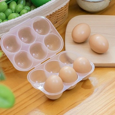 Kunststoff Eier Aufbewahrungsbox Transparent Eier Drop Rack 6 Gitter Eier Halter Zuhause UK