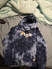 Boys FILA Hoodie Size S In Blue Tie Dye NWT