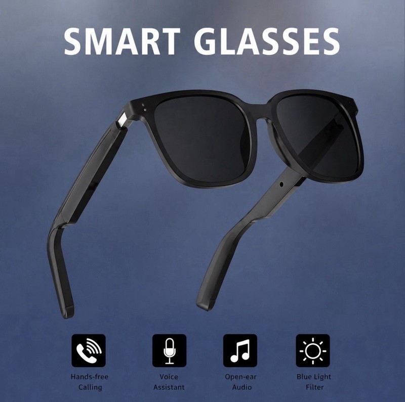 AI Smart Glasses Model - Hands-Free Calling + Voice Assistant Connectivity