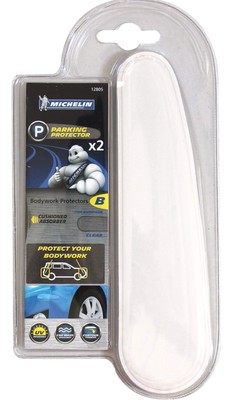 2er Pack Michelin Park Stoßstangenschutz gepolstert Absorber Karosserie Lack klar
