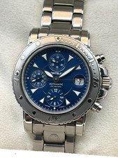 MONTBLANC SPORT CHRONOGRAPH Ref. 7034 Automatik 41mm selten blaues Ziffernblatt