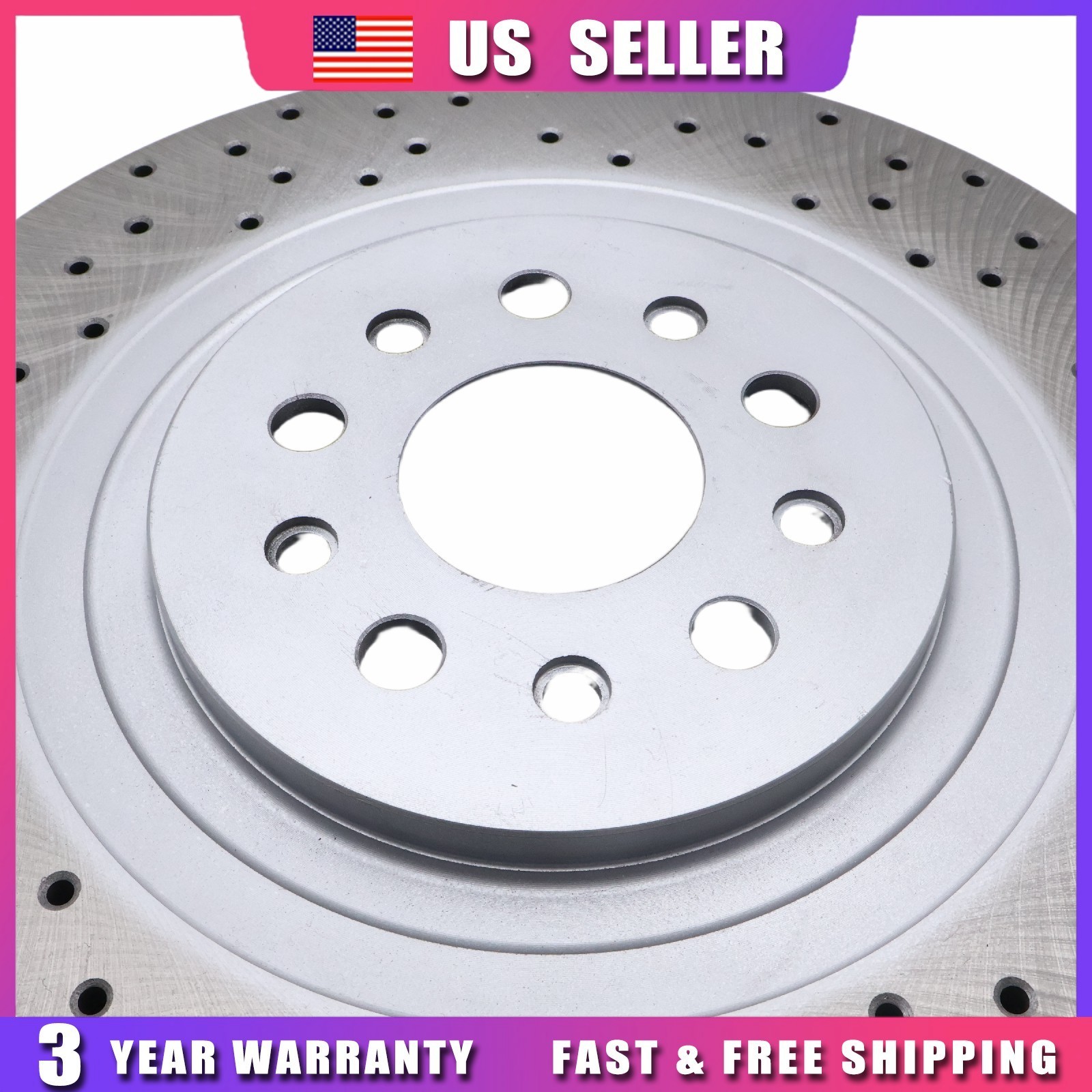 4pcs Brake Rotor With Holes fit Maserati Quattroporte Ghibli 17+, 670035019