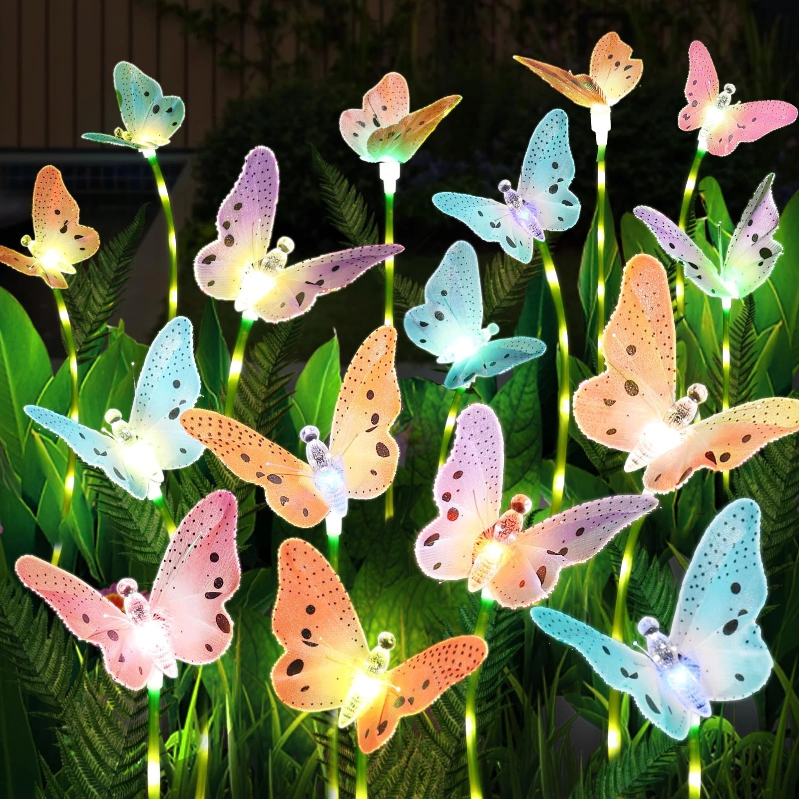 Solar Lights Outdoor Decorations Waterproof Newest Solar Garden Lights with G...