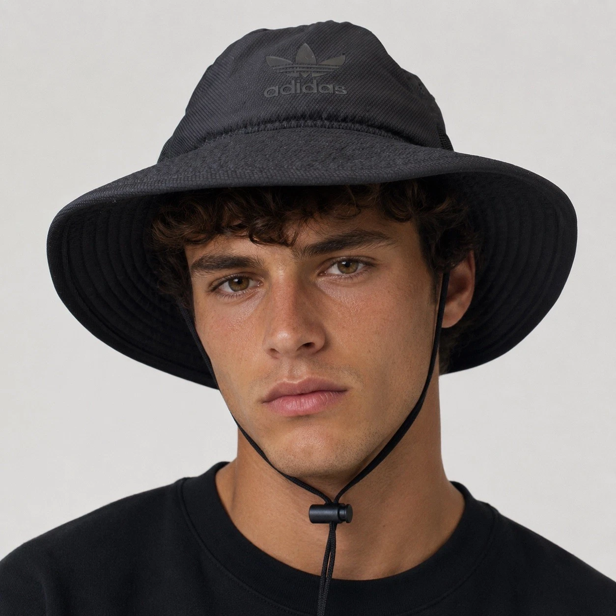 Adidas Originals Black Boonie Bucket Hat Gorpcore Streetwear Hiking Utility