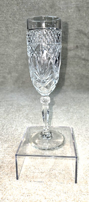 Set of 6 - Cristal D'Arques Durand Flutes Clear Cut Glass, Champagne Glasses