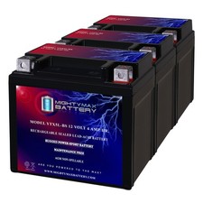 Mighty Max YTX5L-BS 12V 4AH Battery Replaces Polaris 110 Outlaw 2019 - 3 Pack