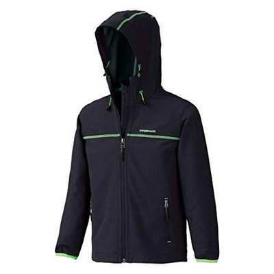 Trango Kinder Jacke mit Kapuze Windjacke, Sport Outdoor, VIKO, Schwarz, 4 Jahre