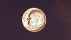 1964 Silver Roosevelt Dime - Off Center -Almost Uncirculated