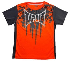 Tapout Boy's Polyester Shirt Size 10/12. Neon Orange/Grey