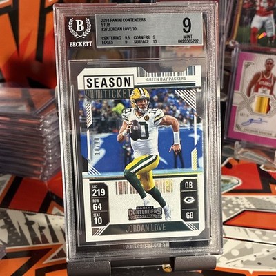 2024 Panini Contenders Jordan Love Packers Season Ticket STUB  10/10 BGS 9