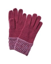 Portolano Zigzag Tweed Cuff Wool Cashmere-Blend Mittens 4-7Y