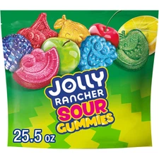JOLLY RANCHER Sour Gummies 25.5 oz Bag Chewy Assorted Fruit Candy Resealable
