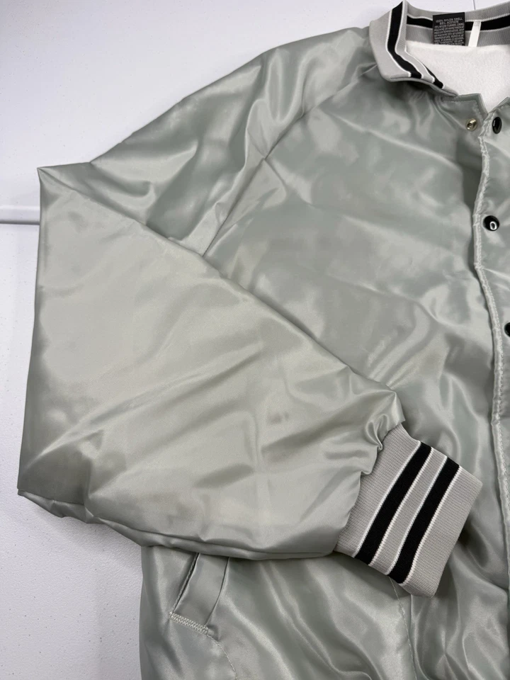 Chaqueta de bombardero de satén Aristo Jac de colección South Dakota Cennential años 80 1989 EE. UU. Para hombre 2XL Foto 4 de 4
