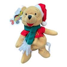 Disney Mouseketoys Winnie The Pooh Xmas Mini Bean Bag 8" Pooh