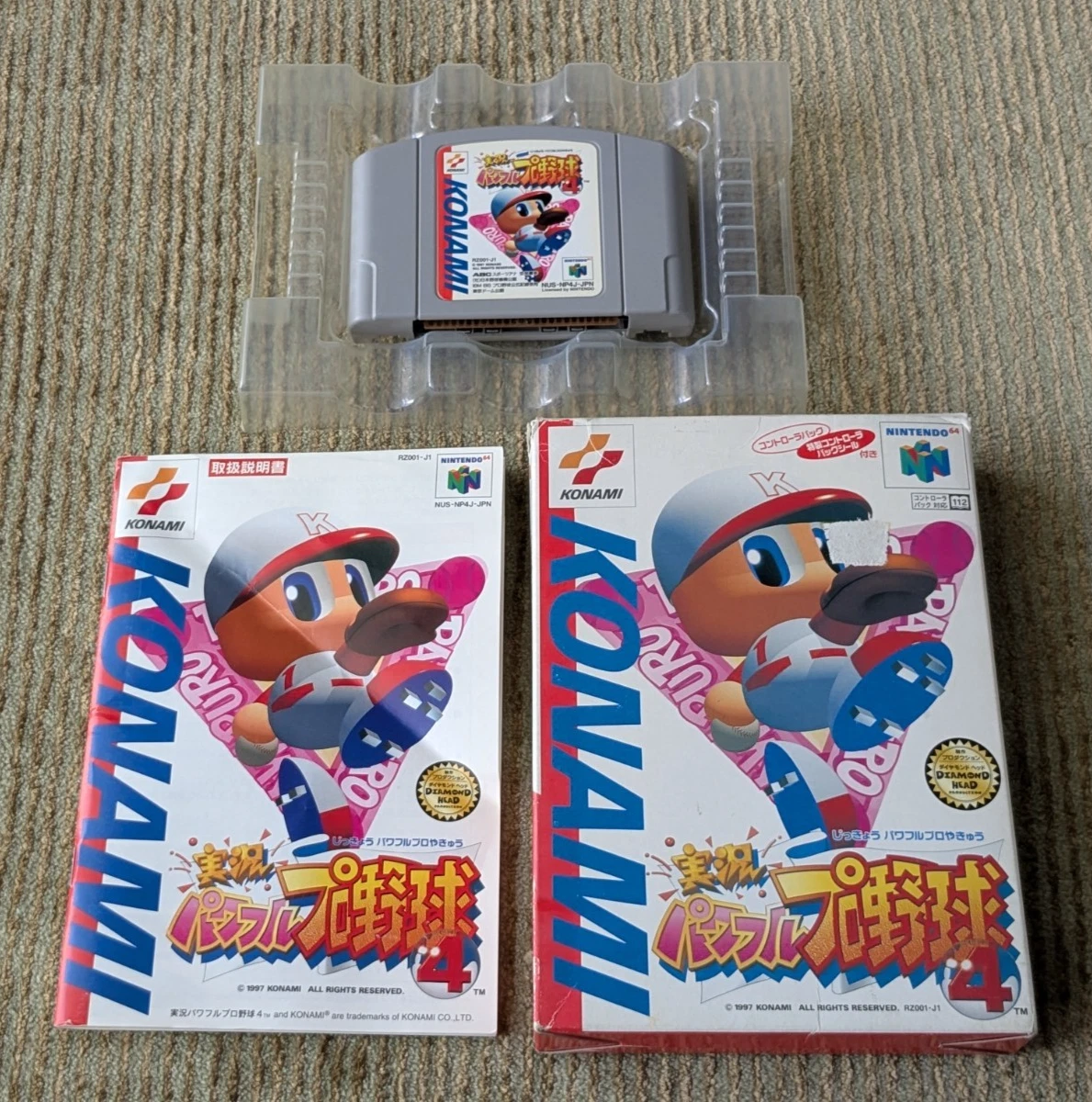 JIKKYOU POWERFUL PRO Yakyuu 4 N64 - Authentique Japon importation VENDEUR AMÉRICAIN Nintendo 64