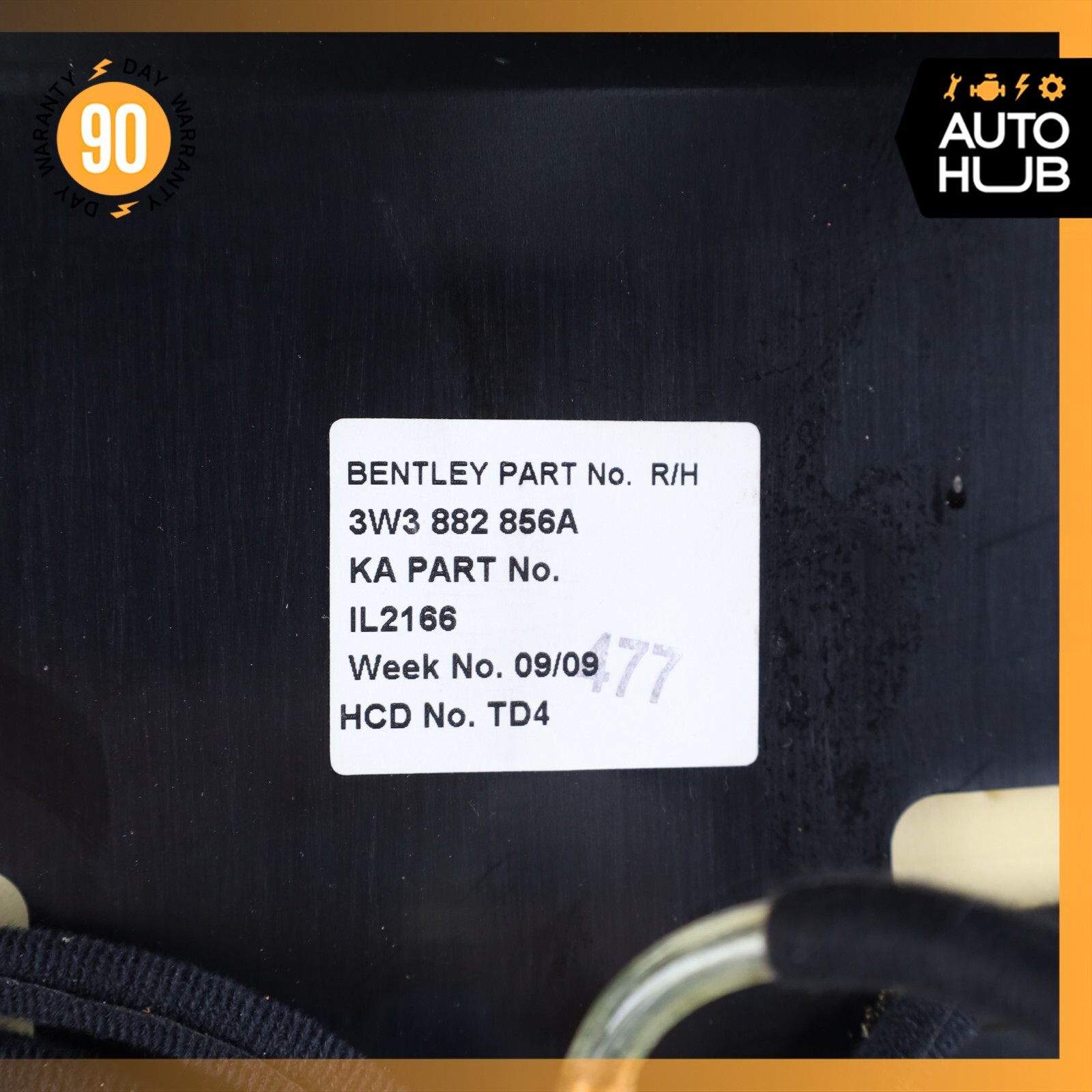 09-11 Bentley Continental GTC Speed Right Side Top Upper Seat Cushion OEM 83k