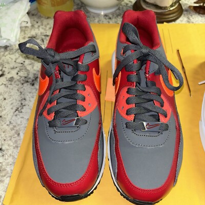 NIKE AIR MAX WRIGHT LTD (GS) BIG KIDS 317934-061 DARK/GREY/HYPPER CRIMSON-GYMRED