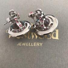 Vivienne Westwood Earrings Tiny Orb Pink Silver NO BOX Accessories