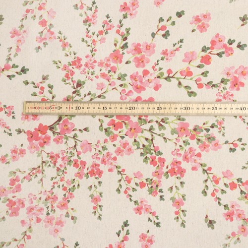 Tende Tende Stampa Floreale Extra Larghe Tessuto Rosa Fiori Larghezza 320 cm al metro - Foto 6 di 6