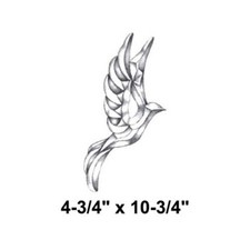 4-3/4"x10-3/4" GST Clear Glass Dove Bevel Cluster GST2R